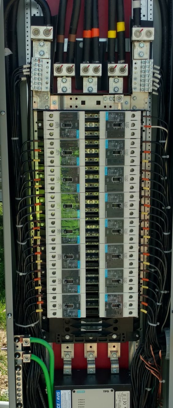 Industrial three-phase service panel